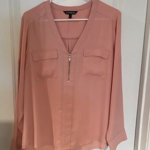 Zipper detail blouse